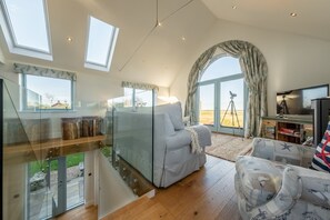 Televisie en een open haard