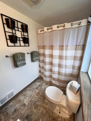 Hair dryer, towels