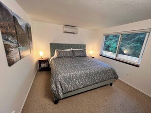 3 bedrooms, memory-foam beds, desk, iron/ironing board