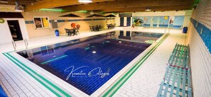 Indoor pool, a heated pool