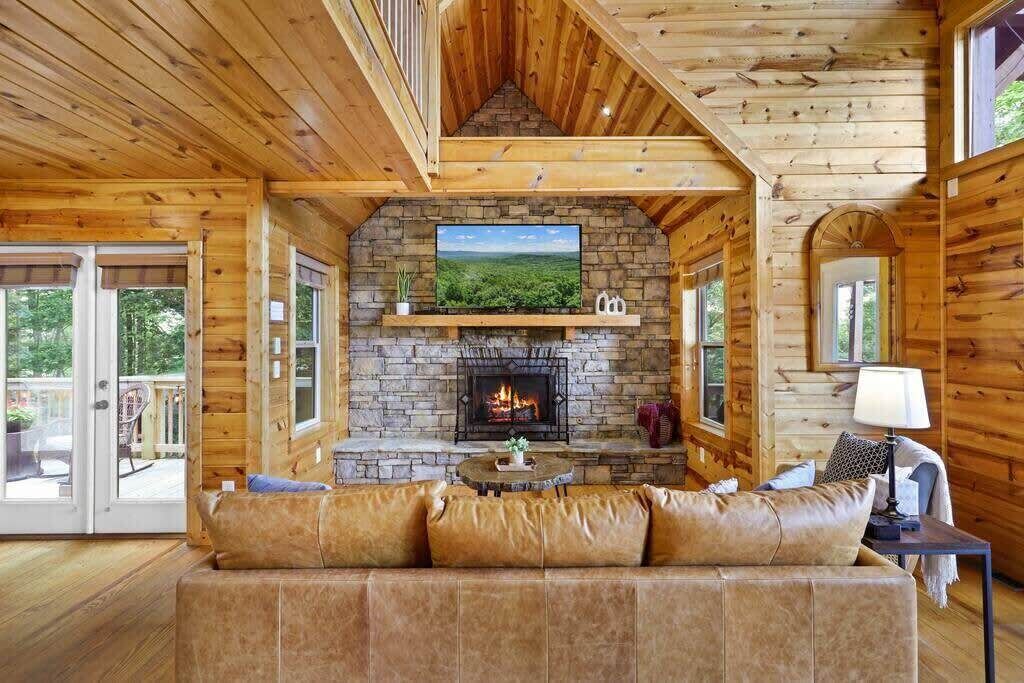 Téléviseur, foyer, livres, chaîne audio