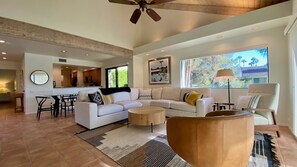 TV, fireplace, printers