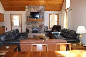 TV, fireplace, DVD player