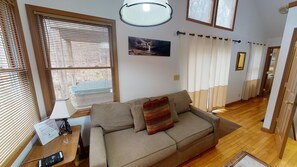 TV, fireplace, DVD player
