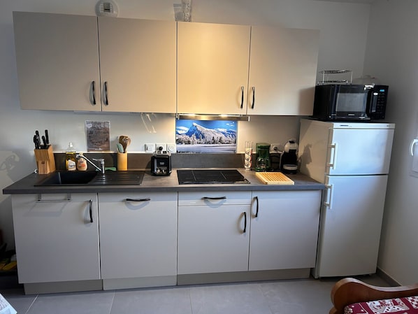 Fridge, microwave, dishwasher, toaster
