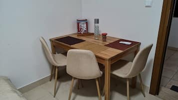 Apartment | Private kitchen | Fridge, microwave, oven, stovetop