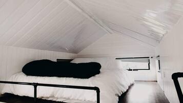 1 makuuhuone, vuodevaatteet