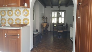 Apartment | Private kitchen | Fridge, oven, electric kettle, highchair - Traditional Comfortable Apartment With sea View (Sifnos)