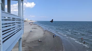 靠近海滩、沙滩毛巾