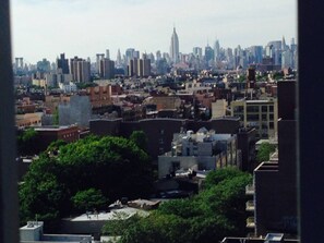 Experience the city's diverse architecture from a unique vantage point, with a mix of residential and commercial buildings on display.