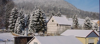 Cozy half-timbered house in the low mountain range of Hesse Thuringia