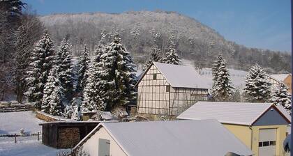 Cozy half-timbered house in the low mountain range of Hesse Thuringia