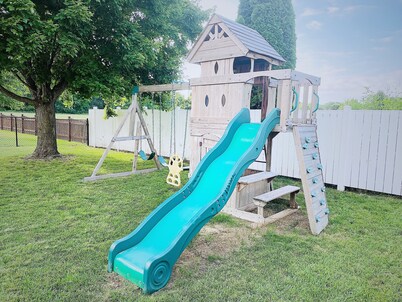 Entire lower level in a private home with walkout fenced yard. 