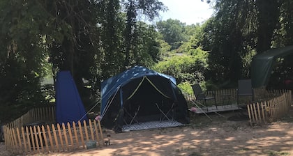 Backyard camping tent