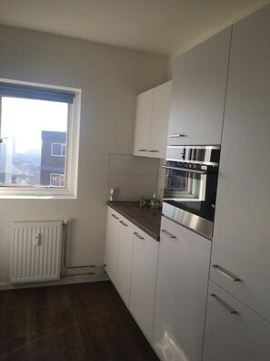 Apartment, Multiple Beds | Private kitchen | Fridge, microwave, oven, stovetop