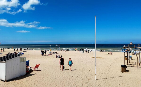 Vlak bij het strand