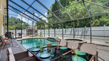 Outdoor pool, a heated pool