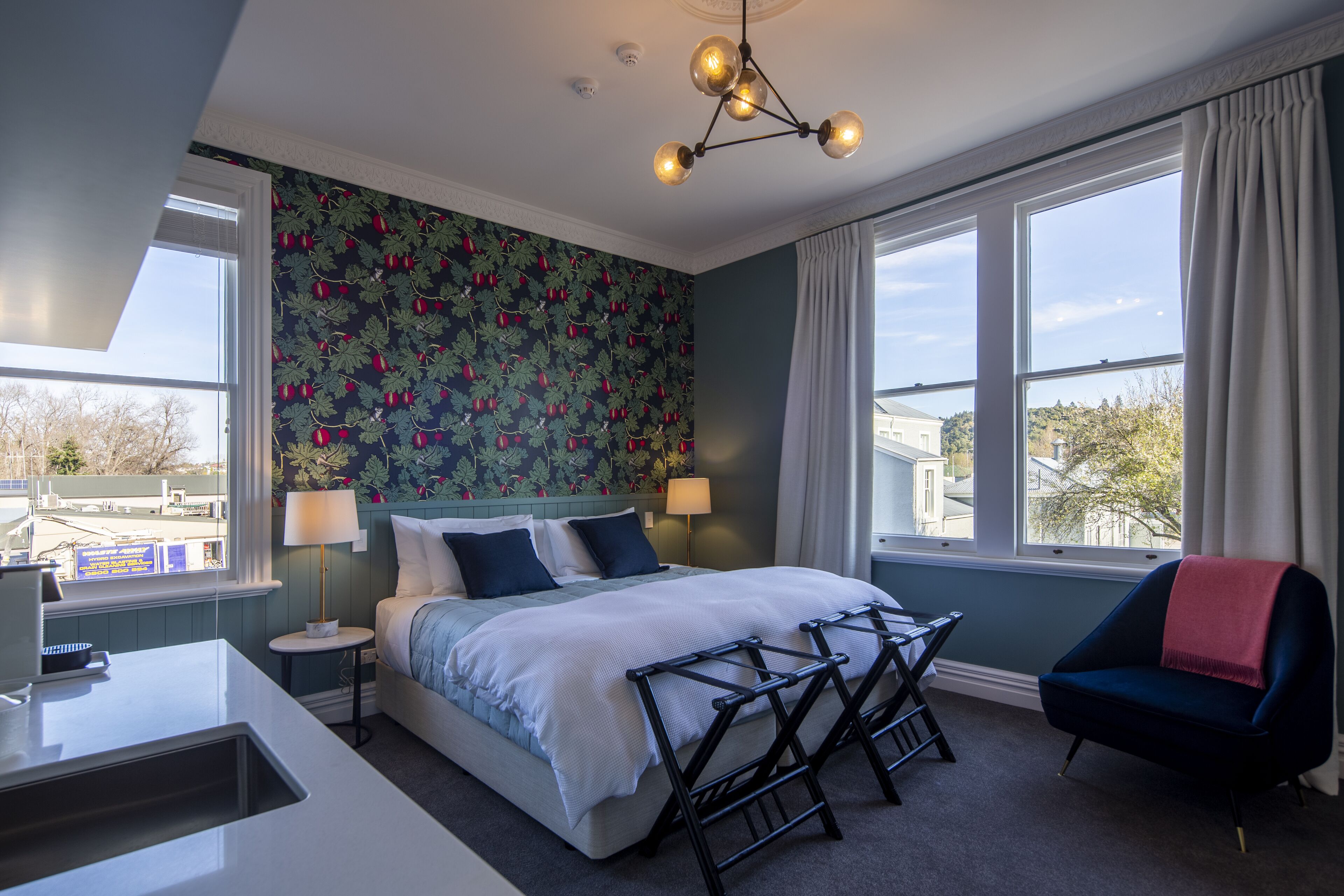 Premium bedding, individually decorated, individually furnished, desk