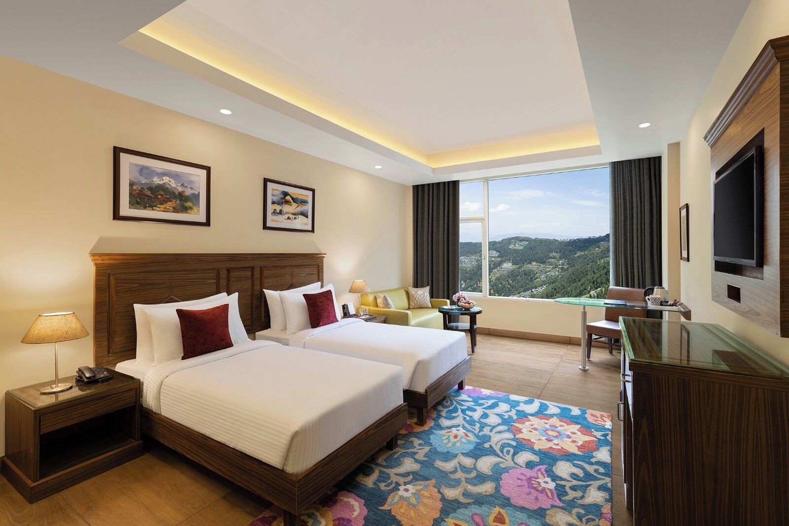 Down duvets, minibar, in-room safe, desk