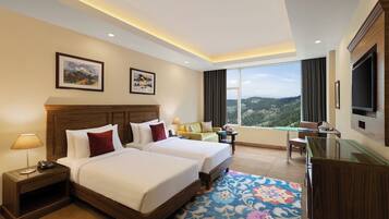 Down duvets, minibar, in-room safe, desk