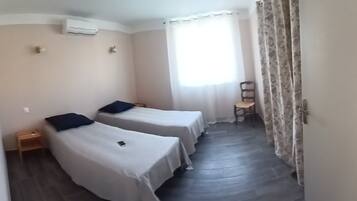 2 bedrooms, iron/ironing board, travel crib, bed sheets