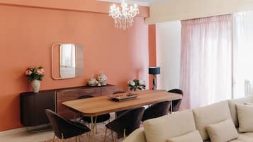 City Apartment, Multiple Bedrooms, Kitchen, City View | Living area | Flat-screen TV