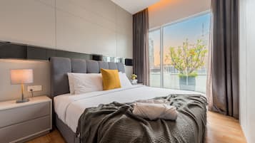 Deluxe Penthouse | 3 bilik tidur, meja, langsir/tirai gelap terus, seterika/papan seterika