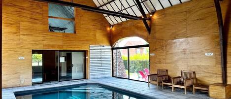 Indoor pool, a heated pool