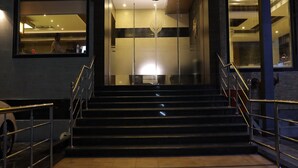 A building entrance with a sign reading "GLACE". - KRV Meridian (Modakurichi)
