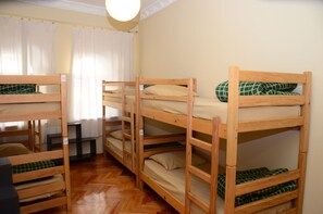 Dormitorio compartido, dormitorio mixto | Tabla de planchar con plancha, wifi gratis y ropa de cama