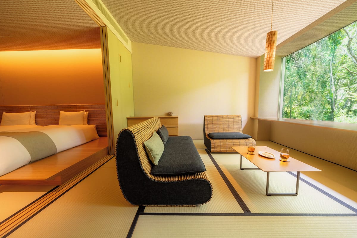 Japanese-style Room with Outdoor Bath RA | ミニバー、セーフティボックス (室内)、WiFi (無料)、ベッドシーツ