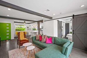 TV, fireplace, offices