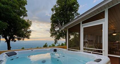 Quiet Mountaintop Vista w/ Hot tub and Fire pit