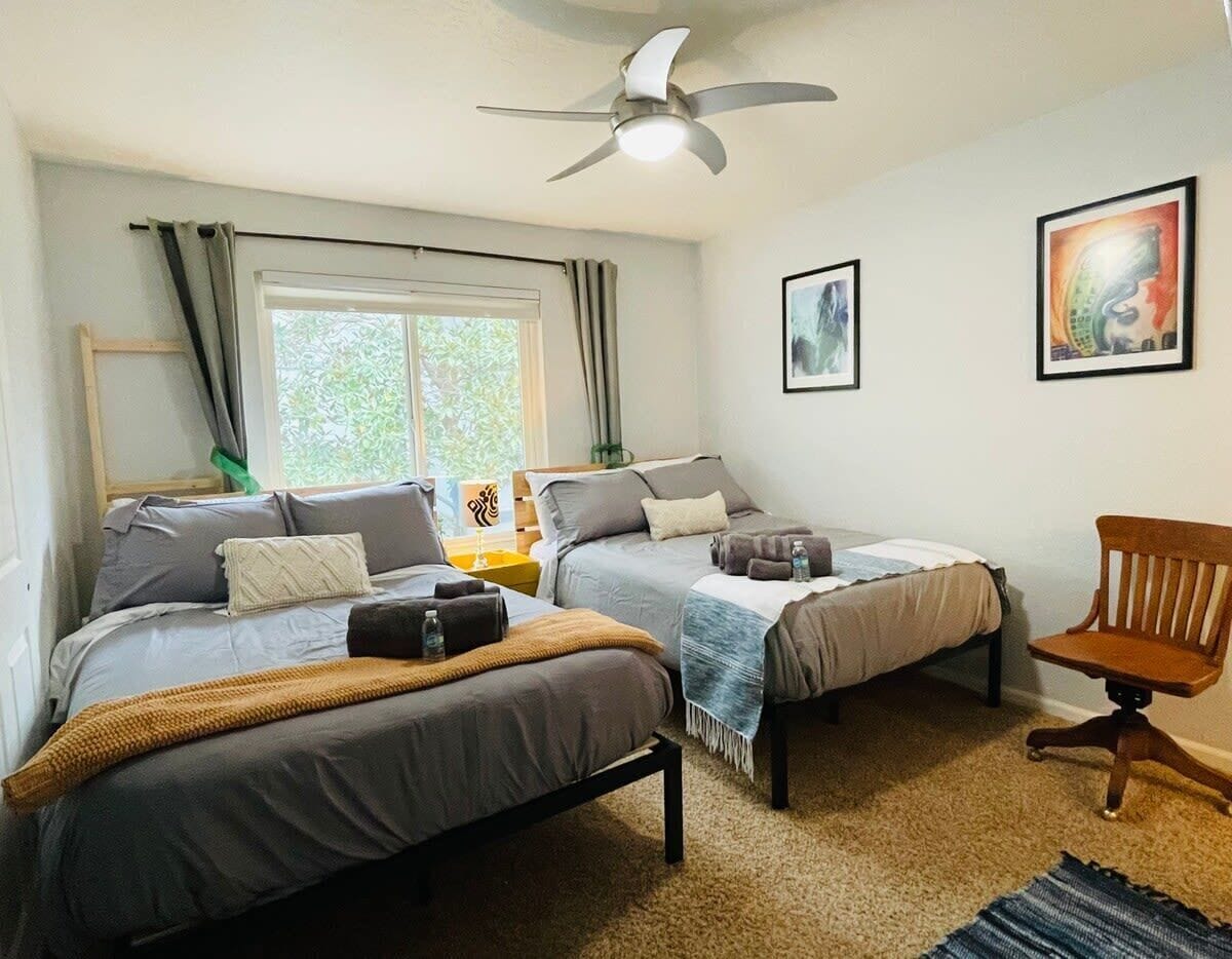 4 bedrooms, iron/ironing board, travel crib, WiFi