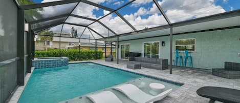 A heated pool