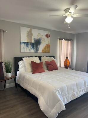 4 dormitorios, tabla de planchar con plancha, wifi gratis y ropa de cama