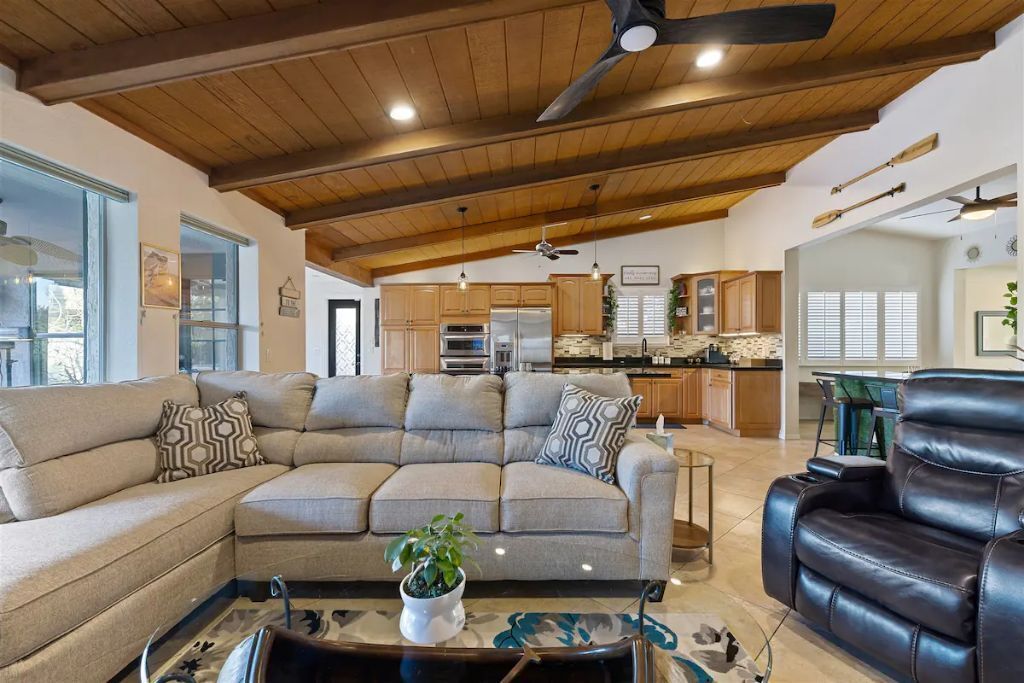 Smart TV, fireplace, video games, table football