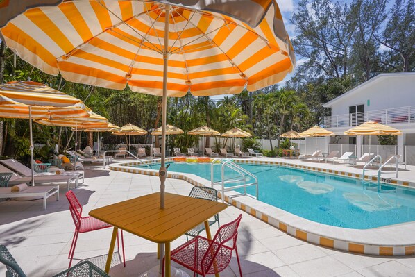 A heated pool