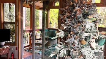 TV connectée, livres, chaîne hi-fi