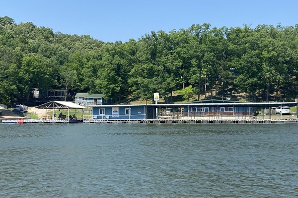 The view of the resort from the water