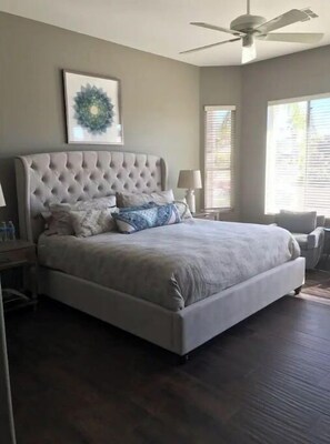 4 bedrooms, in-room safe, iron/ironing board, travel cot