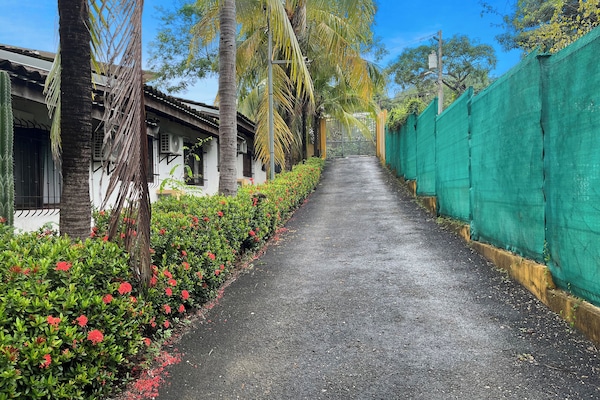 Driveway inside the complex. Parking inside and outside at the front entrance.