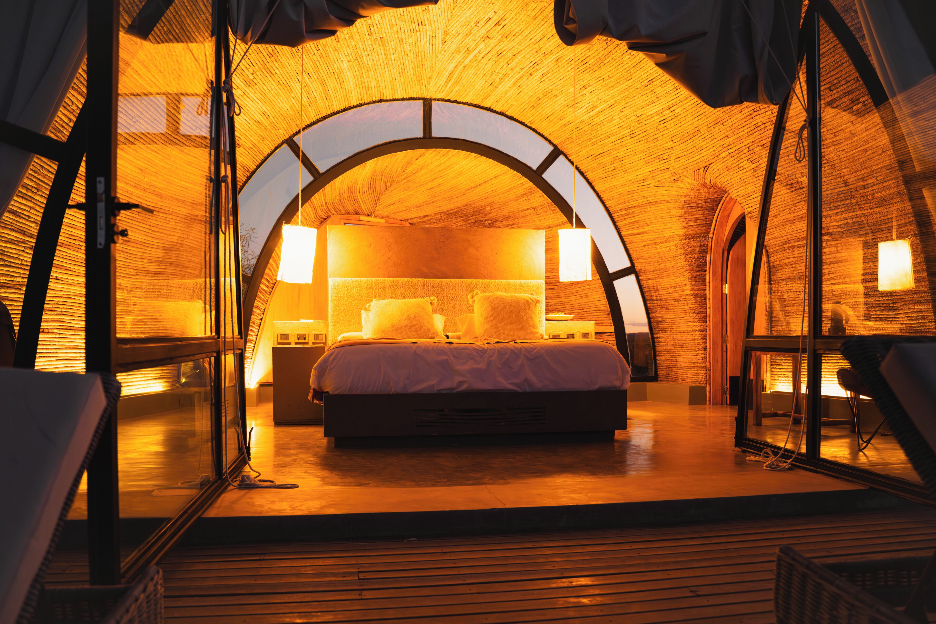 Glam Camp | Egyptian cotton sheets, premium bedding, minibar, in-room safe