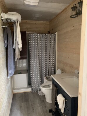 Towels, soap, toilet paper