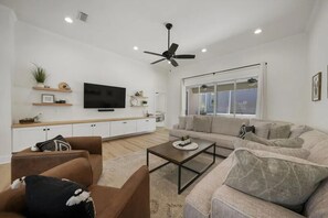 House, 4 Bedrooms | Living room - Sun Chasers by Bliss Beach Rentals (Destin)