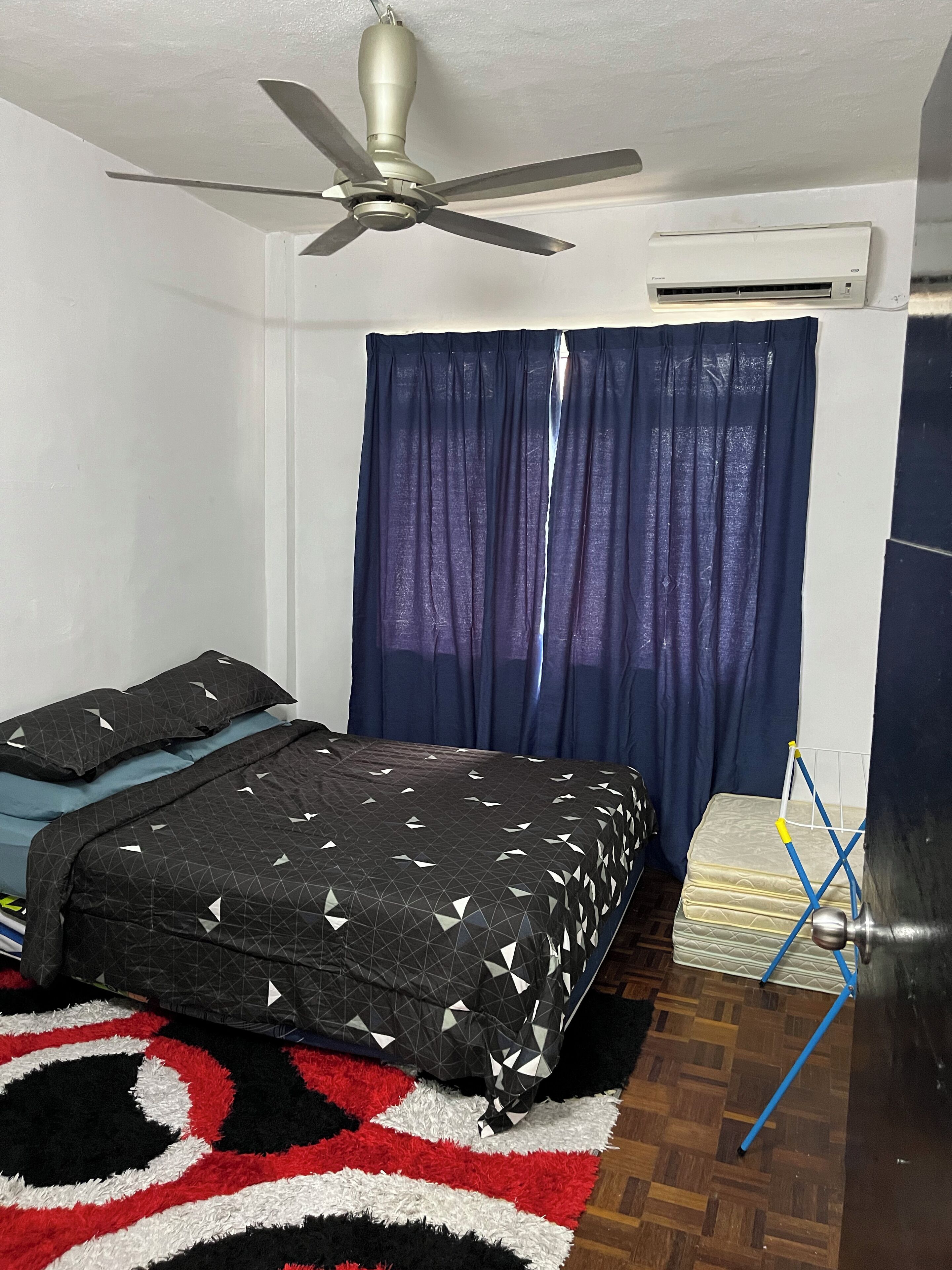 1 bedroom, iron/ironing board, bed sheets