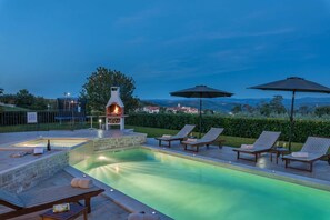Pool - Gorgeous villa with panoramic view and whirlpool (Vižinada)