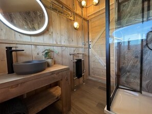 Telt – premium, privat bad, hageutsikt | Bad