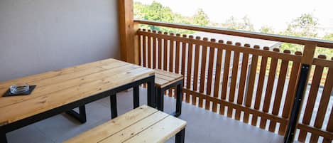 Apartamento conforto | Terraço/pátio