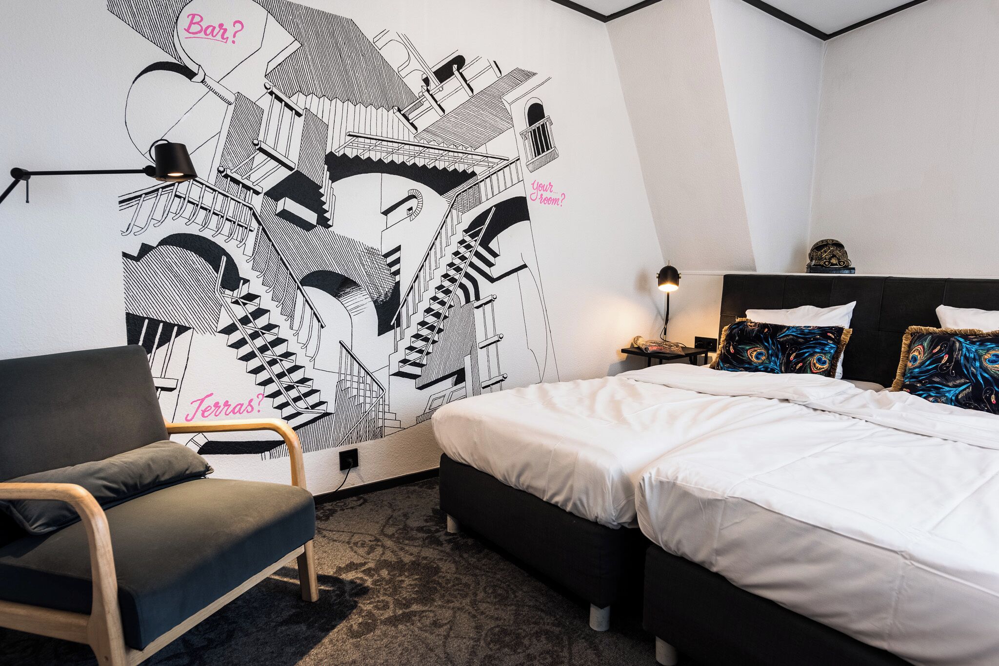 標準雙床房 | 免費無線上網、床單